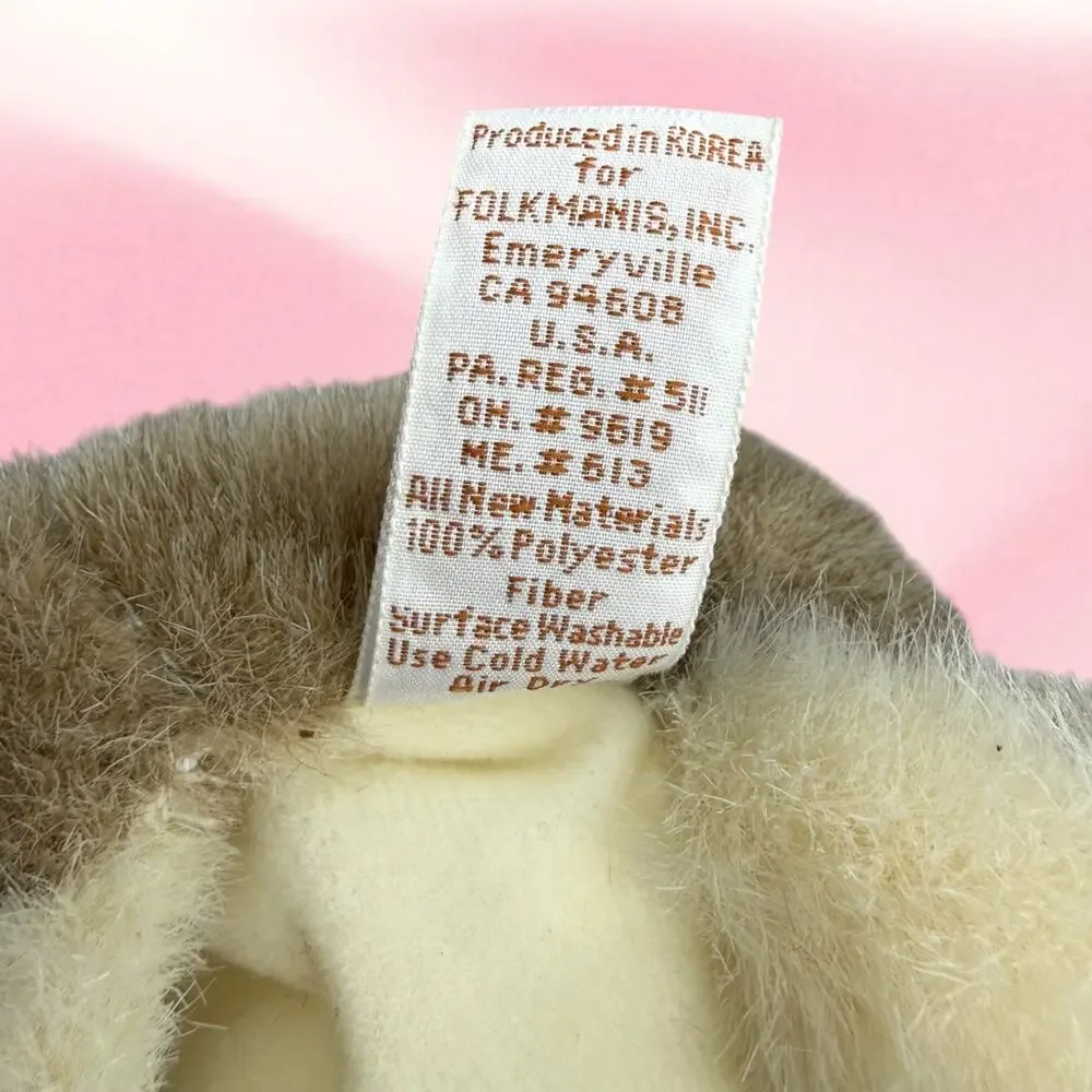 Vintage Folkmanis FolkTails Lop Ear Rabbit Hand Puppet 12